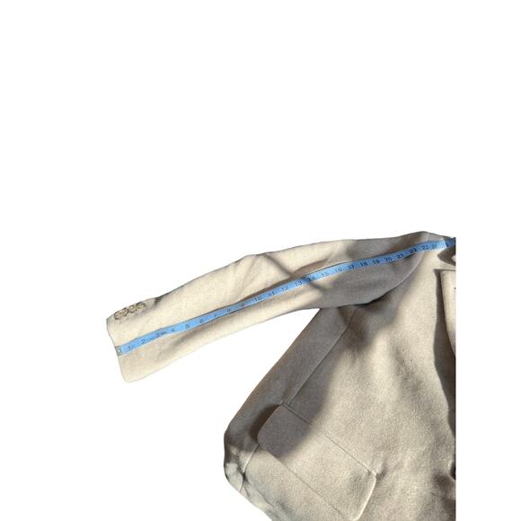 & Other Stories Beige Neutral Basic Dressy Oversized Wool Blend Blazer Size 2 - Picture 13 of 14